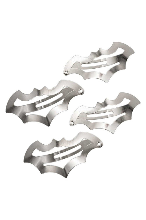 Bat Snap Hair Clips [Silver]