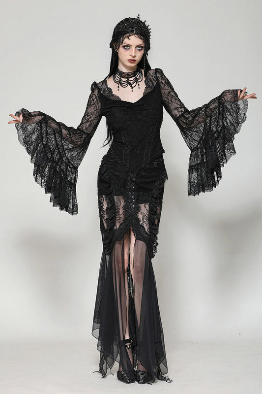 Basilica Lace Bell Sleeve Blouse