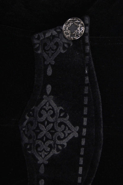 Black Blooded Velvet Coat