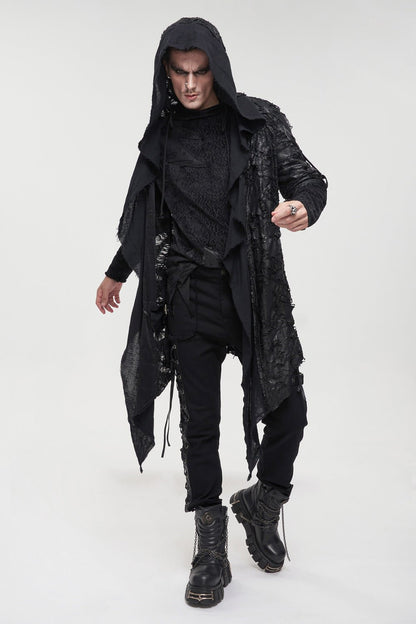 Black Burial Distressed Cardigan