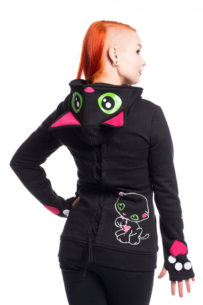 Black Cat Hoodie [BLACK]