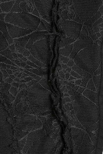Black Lord Lace-Up Pants [BLACK/RED]