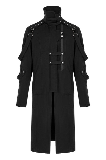 Black Militia Trench Coat