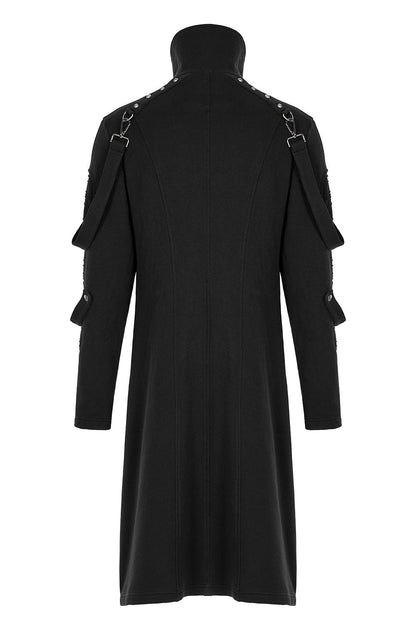 Black Militia Trench Coat