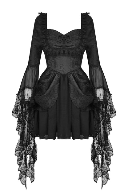 Black Prayer Bustle Dress