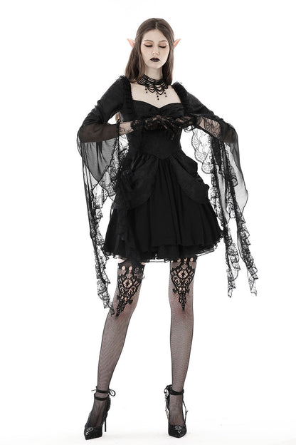 Black Prayer Bustle Dress