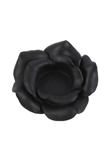 Black Rose Tealight Candle Holder