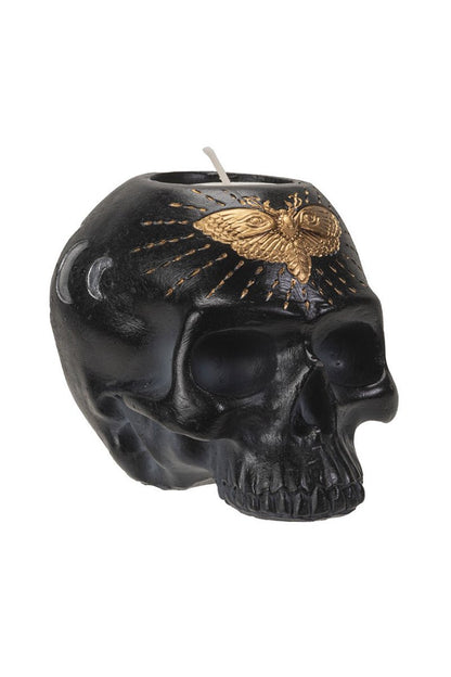 Black Skull Candle Holder