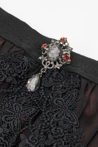 Blooddrop Layered Lace Maxi Skirt
