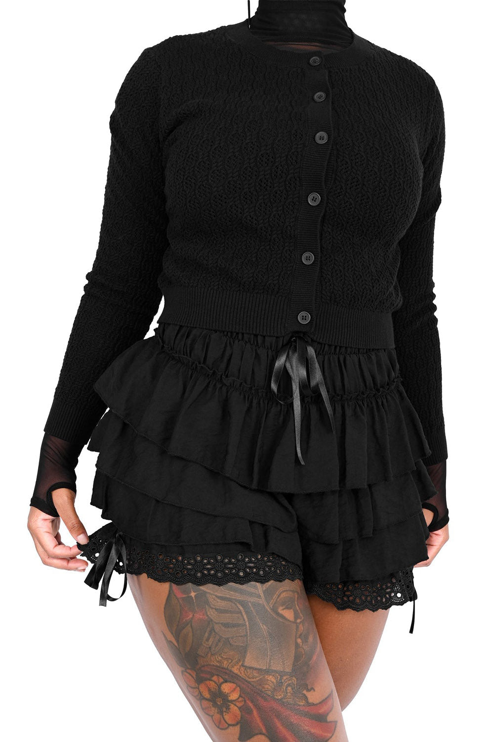 Black Ruffle Bloomers