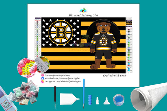 Boston NHL Mascot Flag Diamond Painting-Diamond Painting Hut