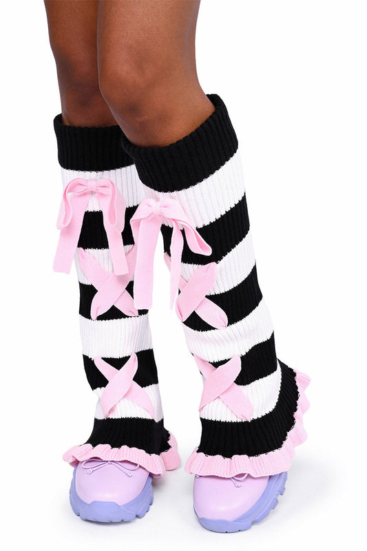 Bittersweet Stripe Leg Warmers