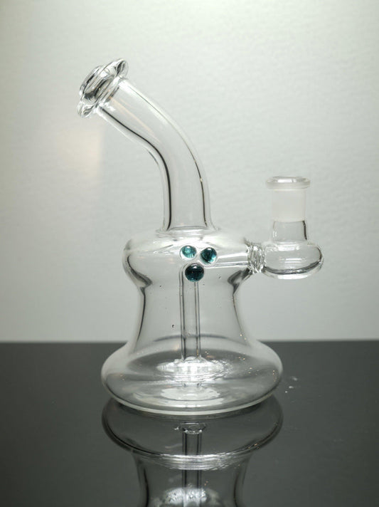 Brickyard Glass Bubble Banger Hanger, compact dab rig made from durable borosilicate glass, designed for smooth concentrate sessions with vibrant color options.