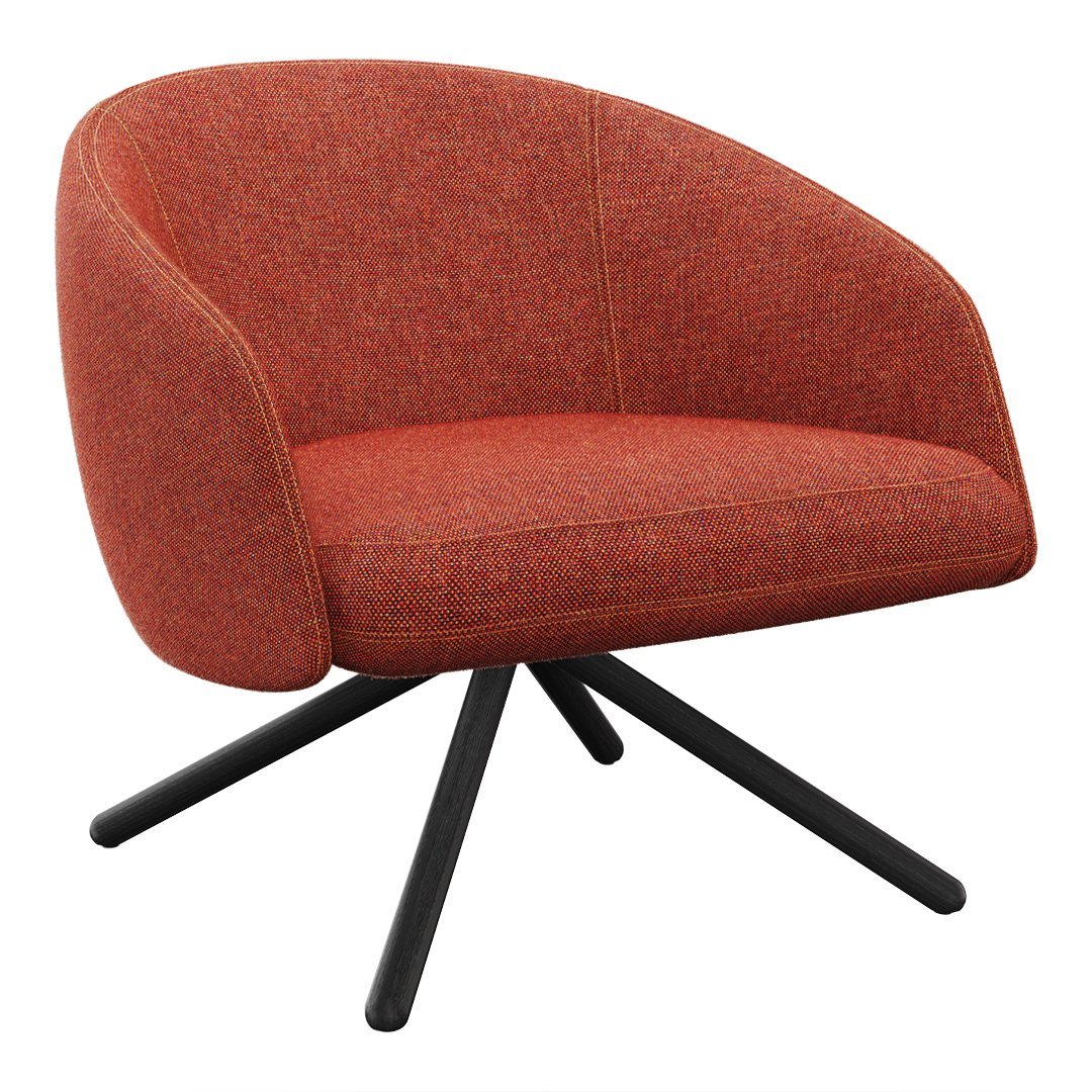 Bonny Lounge Chair - Swivel Wood Base