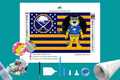 Buffalo NHL Mascot Flag Diamond Painting-Diamond Painting Hut