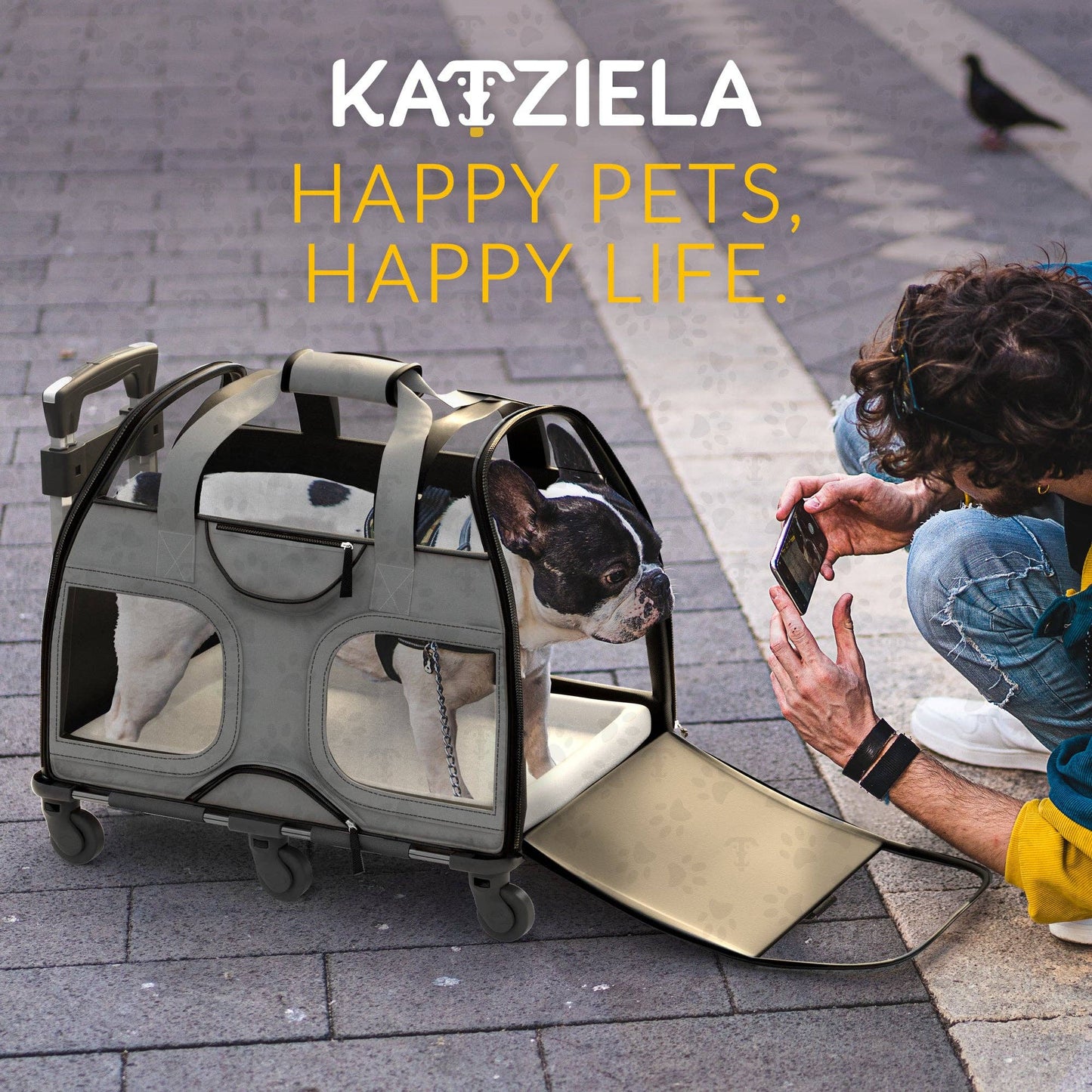 Luxury Rider Pet Carrier with Removable Wheels - 4 Colors: Black and Blue