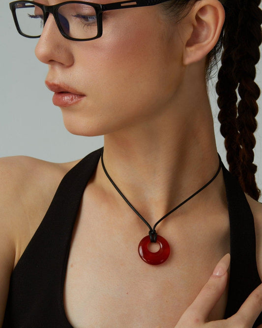 Carnelian Cord Necklace