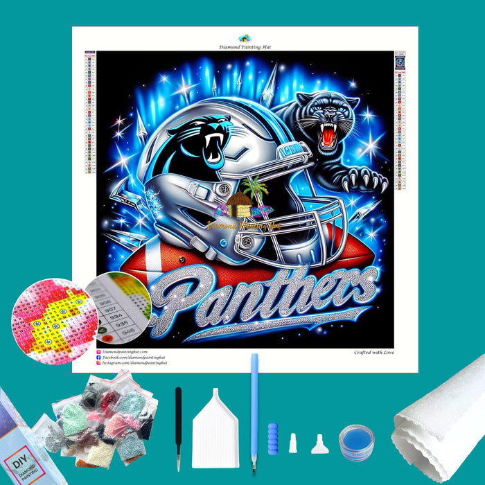 Carolina Panthers NFL Helmet Diamond Painting2