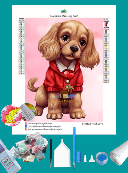 Cavalier King Charles Valentine's Diamond Painting