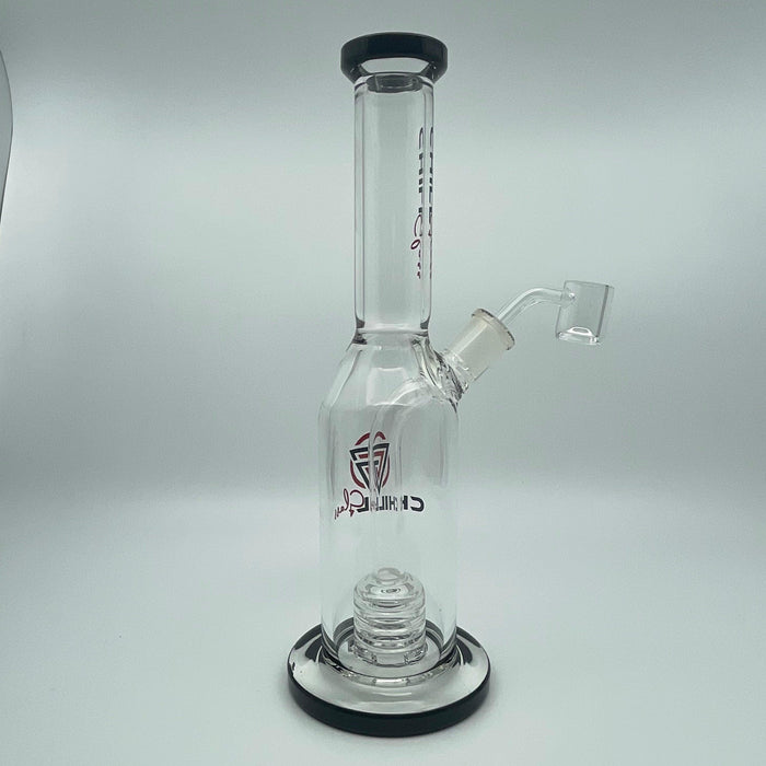 Inline Perc Glass Rig with Banger: Chill Glass Barrel, 10” Rig, Effective Diffusion, Clean Flavorful Hits, Premium Glass, Durable High-Quality Materials, Complete Kit, Concentrate Sessions, Sleek Design, Compact and Stylish, Perfect for Daily Use, Reliable Performance, Minimal Maintenance.
