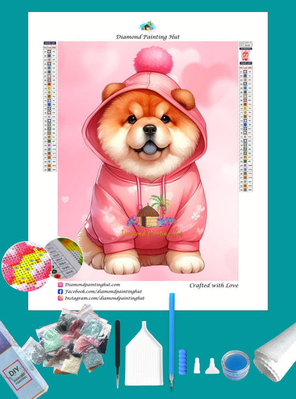 Chow Chow Valentine's Diamond Painting