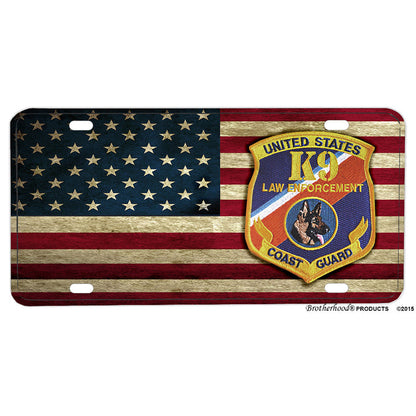 Coast Guard K9 Law Enforcement License Plate