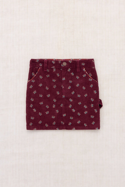Corduroy Carpenter Skirt in Cambridge Mariposa