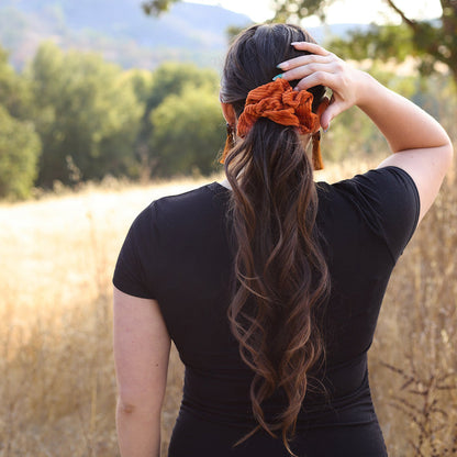 Corduroy Scrunchie Orange