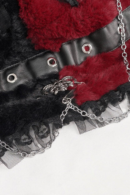 Creepy Cuddles Bear Ear Hat [RED/BLACK]