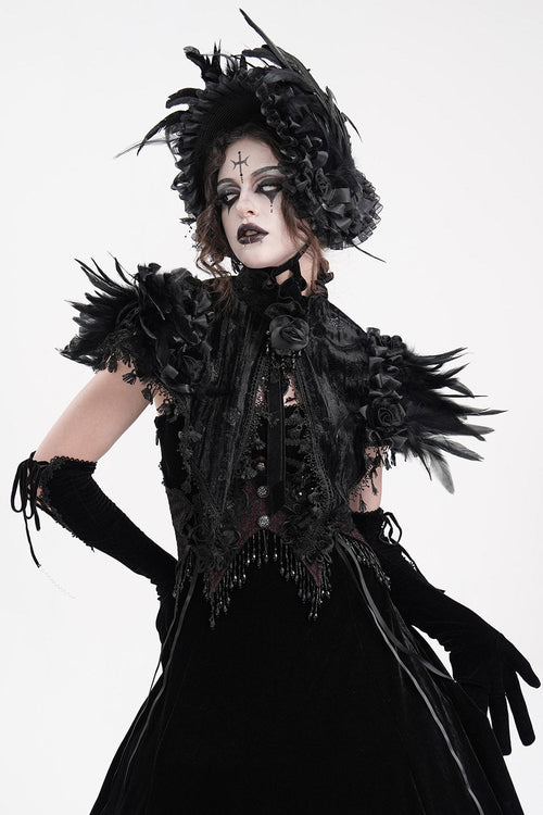 Crow Hollows Feathered Capelet