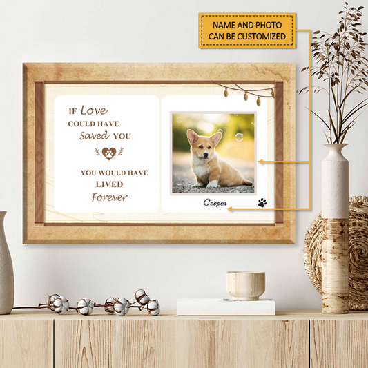 Custom Photo - Always On My Mind Forever In My Heart - Gift For Pet Lover - Personalized Custom Canvas