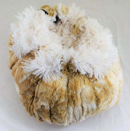 Brown Rabbit & Cream Shag Swaddle Bed: Medium