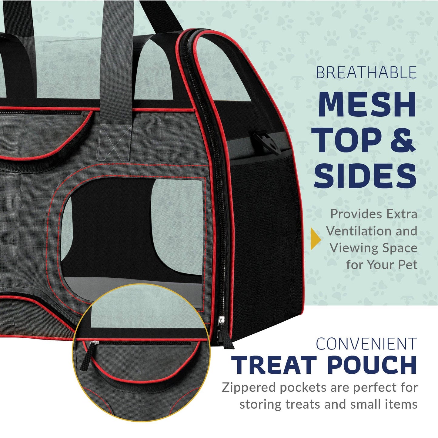 Luxury Rider Pet Carrier with Removable Wheels - 4 Colors: Black and Blue