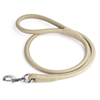 Dogline - Soft Leather Round Lead