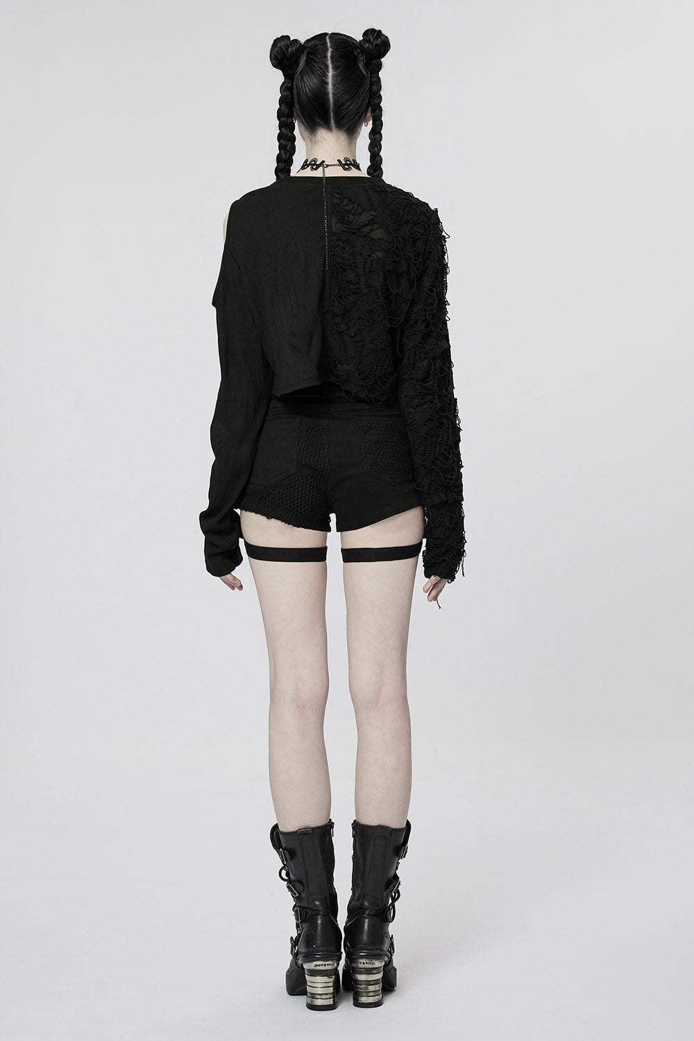 Daddy's Little Munster Crop Top [BLACK]