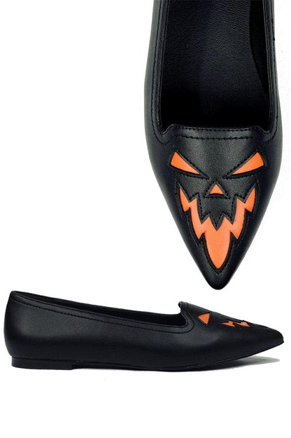 Dagger Jack Flats [Black/Orange]