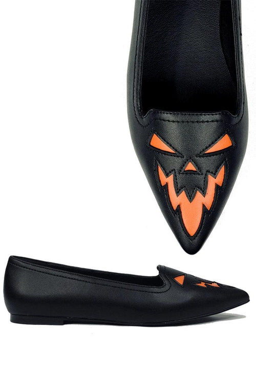 Dagger Jack Flats [Black/Orange]