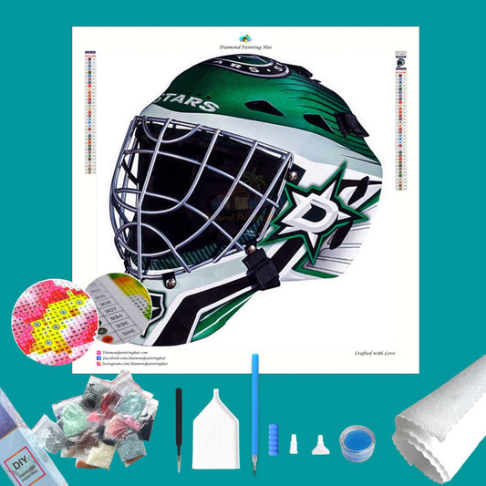 Dallas Stars NHL Goalie Mask Diamond Painting-Diamond Painting Hut