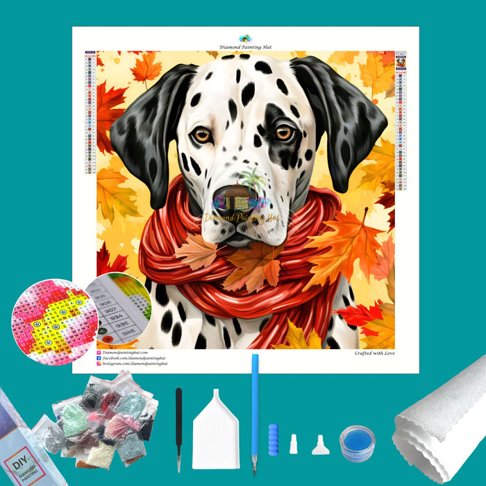 Dalmatian in Fall Diamond Painting