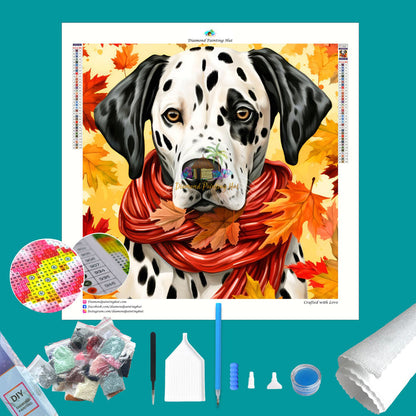 Dalmatian in Fall Diamond Painting
