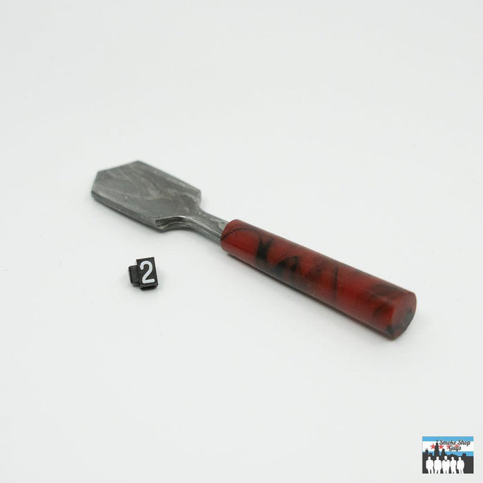 Resin Shovel Dabber Damascus Steel: Damascus HK, Enhance your dabbing setup, Functionality with Artistry, Handcrafted with Unique Resin Design, Premium Damascus Steel, Ergonomic Shovel Shape, Effortless Scooping and Handling, Durable Construction, Long-Lasting Performance, Perfect for Those Who Value High-Quality, Artistic Tools.