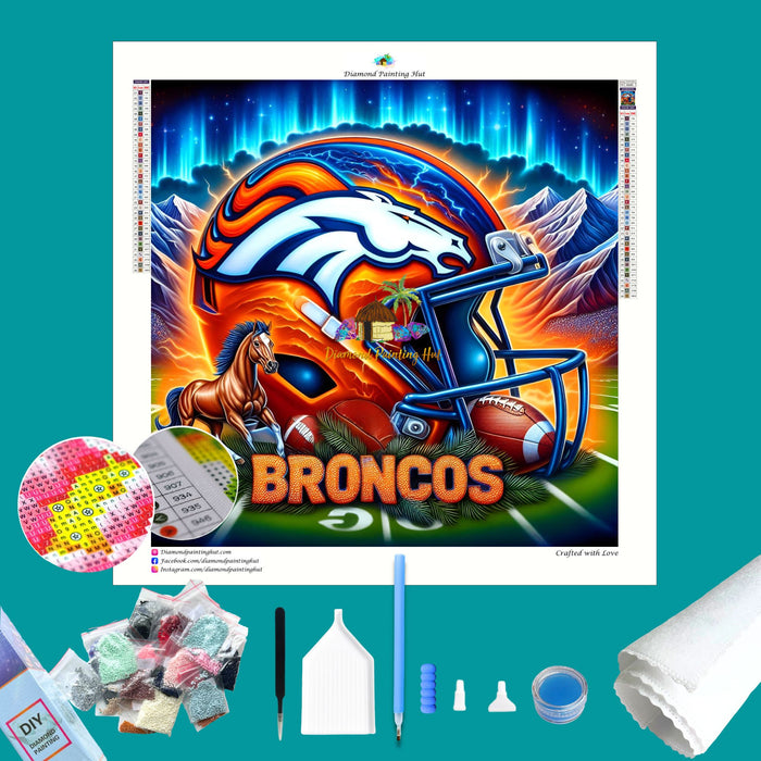 Denver Broncos NFL Helmet Diamond Painting2