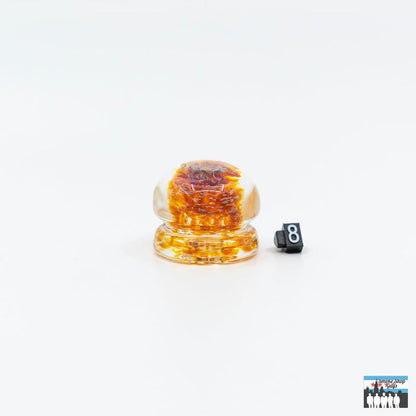 Durable Glass Spinner Caps: Deschutes River Sphere, Colorful Glass, Handcrafted Excellence, High-Quality Glass, Durability, Efficient Design, Channel-Cut Airflow, Improves Concentrate Vaporization, Universal Fit, Compatible with Most Quartz Bangers and Rigs, Vibrant Assorted Colors, Enhance Your Rig's Look, Easy Maintenance, Simple to Clean, Long-Term Performance.