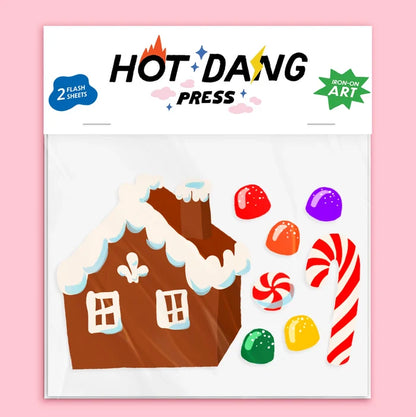 DIY Gingerbread House Iron-On Art