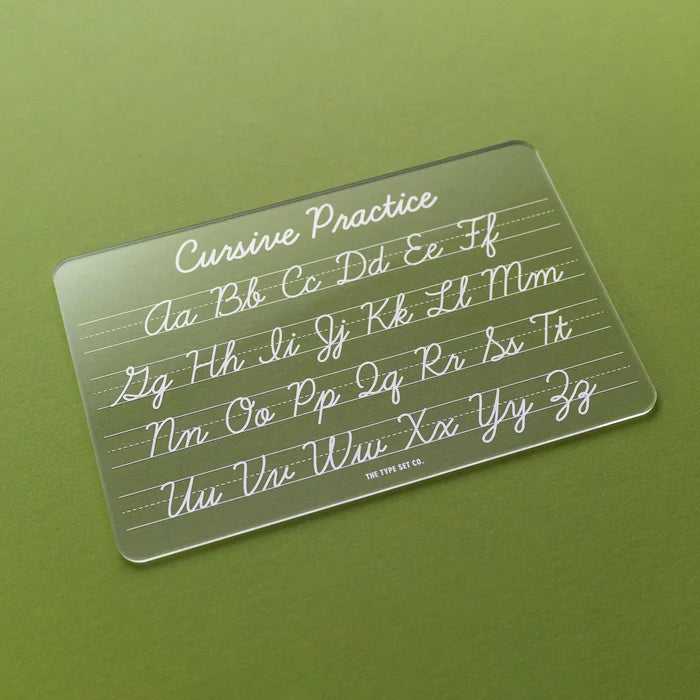 Dry Erase Cursive Tracing Board
