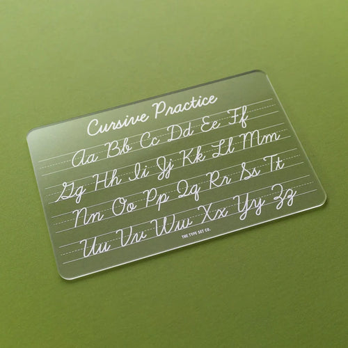 Dry Erase Cursive Tracing Board