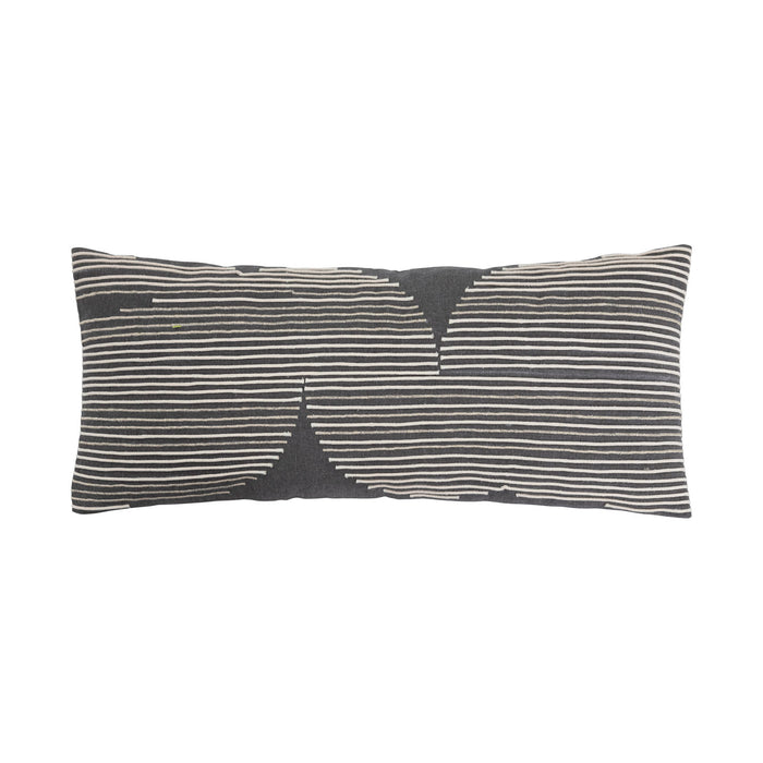 Embroidered Lumbar Pillow