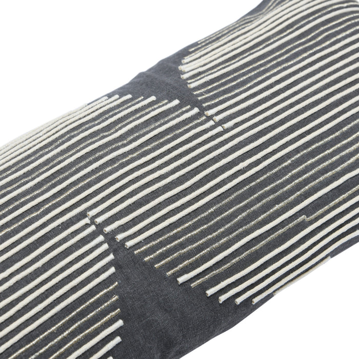 Embroidered Lumbar Pillow