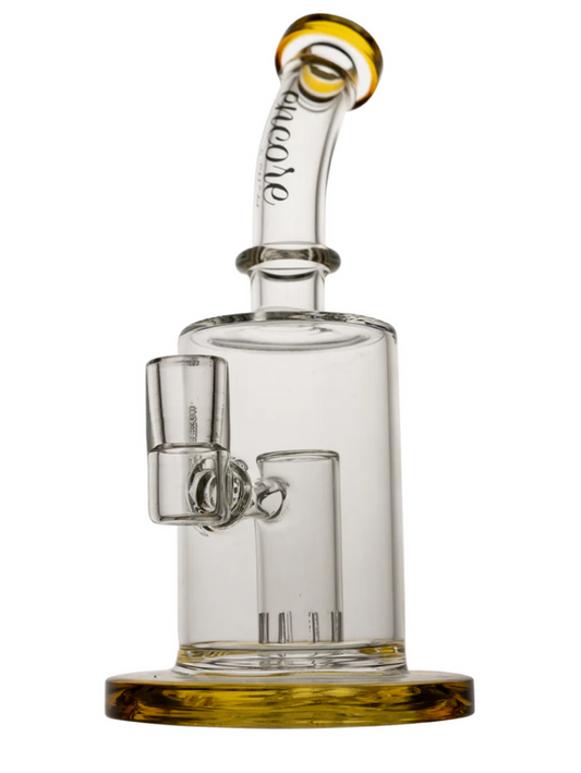 Encore Glass 8" Capsule Dab Rig – high-quality borosilicate glass rig with a unique capsule design, smooth filtration, 65mm chamber, and assorted colors for an enhanced dabbing experience.