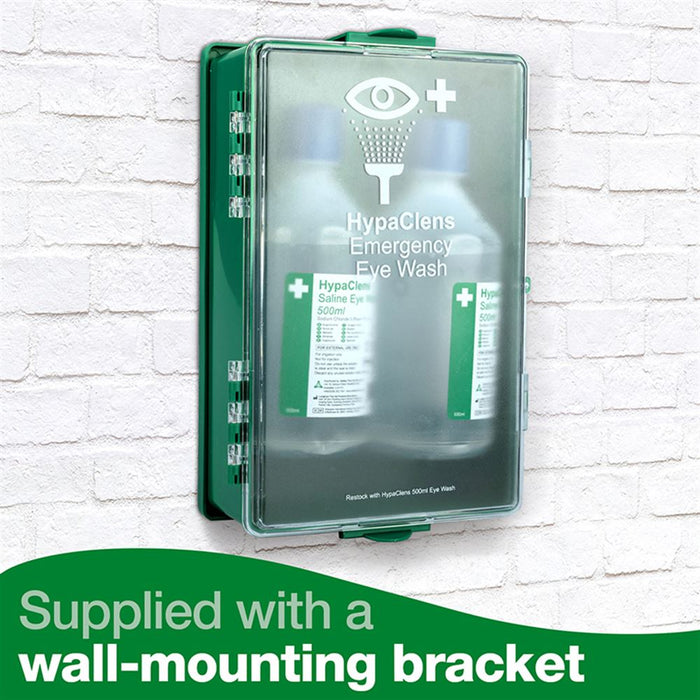Eye Wash Cabinet with Wall Mount Bracket (2 x 500ml Eyewash)